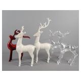 4x The Bid Metal & Acrylic Reindeer Figures
