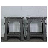 Pair 1000 Lb Capacity Folding Poly Saw Horses
