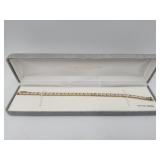 18k Over Sterling 8in Diamond Tennis Bracelet