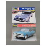 2x The Bid Revell Replica Muscle Car Model Kit