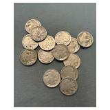 Lot Of 14 Buffalo Nickels