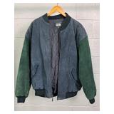 Goldway Size L Vintage Suede Bomber Style Jacket