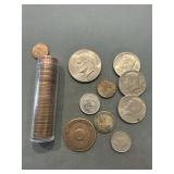 Lot Of Collector Coins + Roll Copper Cents