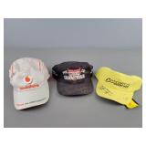 Lot Of 3 Collector Racing Car Hats