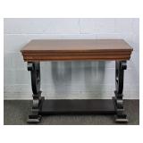 Vintage Mahogany Desk On Repurposed Base