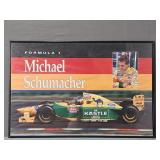 Benneton Poster W/ F1 Driver Michael Schumacher