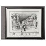 Framed Bourbon St Print Don Davey