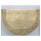 Obeetee Handmade 100% Wool Pile Round Accent Rug