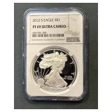 2012 S Proof American Silver Eagle .999 Ngc