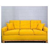Like New 3 Cushion Sofa W/ Matching Throw Pillows