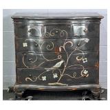 Hand Decorated Bombay Style Mahogany Chest