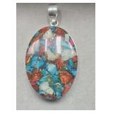 .925 Pendant Oyster Turquoise Color
