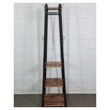 Wood & Metal Tower Style 4 Shelf Hall Tree
