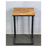 Solid Wood Top Stand On Metal Frame