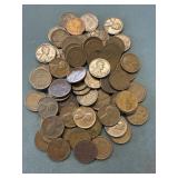 Lot Of 73 Assorted Wheat Back Cents