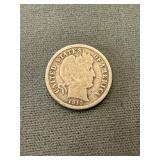 1913 Barber Silver Dime