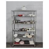 Lot Of Kitchen & Cookware Items-rack Not Included