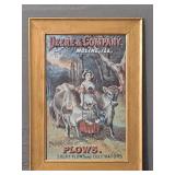 Framed Deer & Co Advertising Style Poster