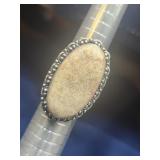 .925 Sz 8.5 Ring Fossil Coral Color