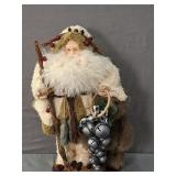 19" Antique Style Santa Figure On Wood Base