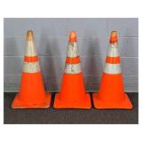 Lot Of 3 Orange Traffic Cones