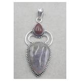 .925 Pendant Stick Agate Carnelian Color