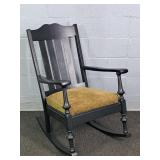 Gregg Mueller Upholstered Seat Painted Wood Rocker
