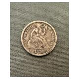 1876 Liberty Seated Silver Dime