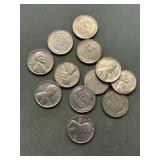 Lot Of 12 High Grade 1943 Steel Wartime Cents