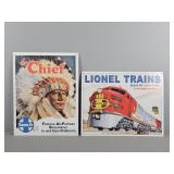 2x The Bid Metal Lionel Santa Fe Signs