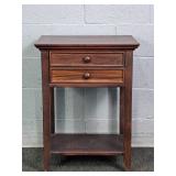 2x The Bid Solid Pine 2 Drawer Stand W/ Shelves