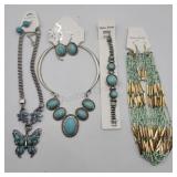 3 New Necklace & Earrings Jewelry Sets One Also