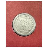 1857 Liberty Seated Silver Dime Better Grade +