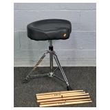 Rogers Drum Throne And Sticks