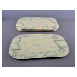 4x The Bid Hand Made Decorative Trays