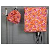 Ll Bean Vibrant Hibiscus Floral Girls Sleeping Bag