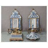 Lot Castilian Heavy Vintage Candle Sconces