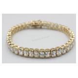 Sterling Silver 7in Cz Tennis Bracelet 24.5g Tw
