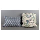 2x The Bid Feather Pillow W/ Cover 17x25 25x25