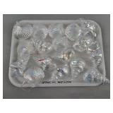 17x The Bid Glass Sea Shell Ornaments