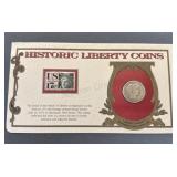 1902 Barber Silver Half Dollar & Stamp