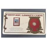 1914 Barber Silver Dime & Us Stamp