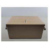 Vintage Metal Fire Safe Lock Box W/ Key