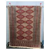 Vintage Hand Knotted Accent Rug
