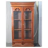 Vintage Mahogoany Glass Door Display Cabinet