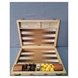 Crisloid Vintage Bakelite Backgammon Set W/ Case