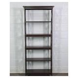Solid Wood 5 Shelf Etagere W. Mocha Painted Finish
