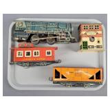 4 Pc Unique Tin Train Engine And More