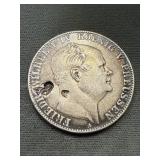 1859 Prussia 1 Thaler .900 silver18.33g chop