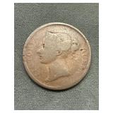 1862 India straits settlements 1 cent bronze